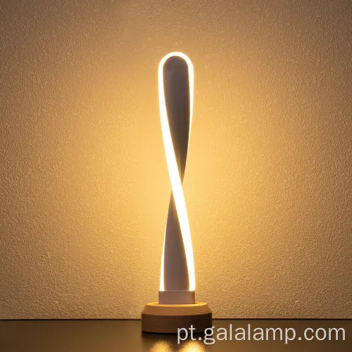 Lâmpada leve de madeira de madeira sólida de madeira sólida alimentada por USB